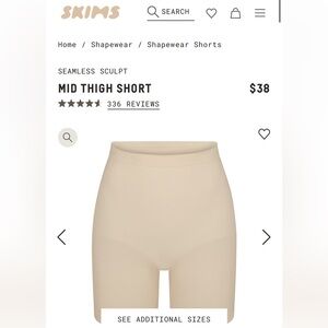 SKIMS Seamless Sculpt Mid Thigh Short